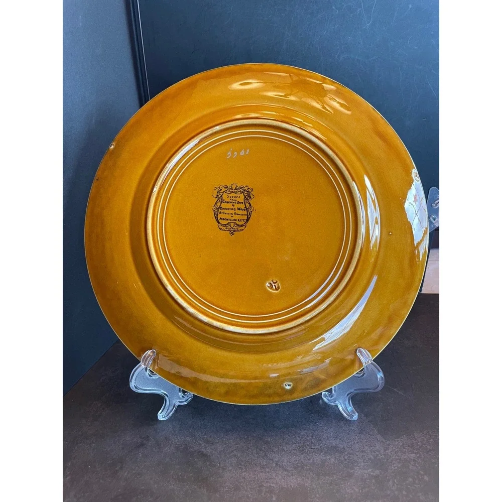 Ridgways Coaching Days & Coaching Ways The Post Boys Plate 9in Amber Gold Silver
